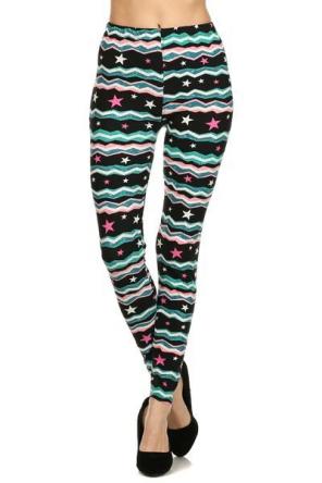 Stars Printed Soft Leggings One Size