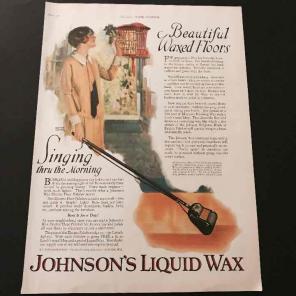 Antique 1926 JOHNSONS WAX Print Ad