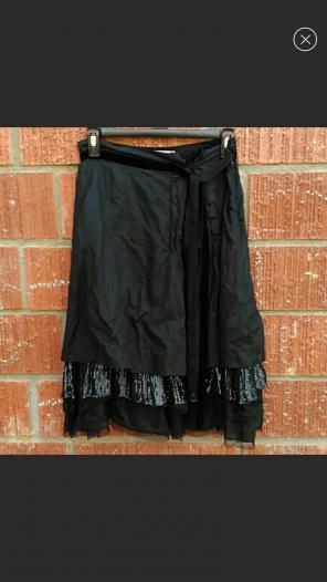 Free People Black Layered Skirt Size 0