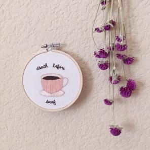 Coffee Hoop Art