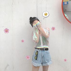 Transparent Holographic Rainbow Jacket