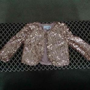 Forever 21 sequined short shrug/jacket