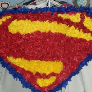 Superman pinata with toys