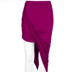 Drape front skirt