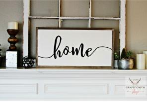 Wood HOME Sign