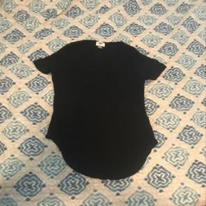 Black Scoop Neck Shirt
