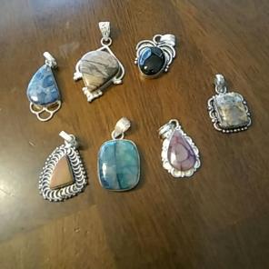 Brand New Silvertone Pendants