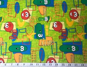 Larry, Bob & Junior Fabric Cartoon