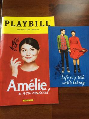 Amelie April 2017 Playbill & Postcard