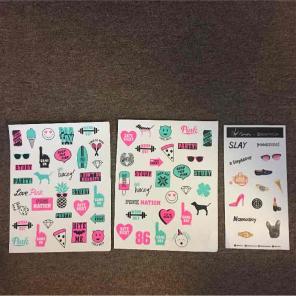PINK and Beautycon stickers