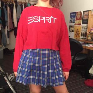 Vtg oversized cropped esprit pullover