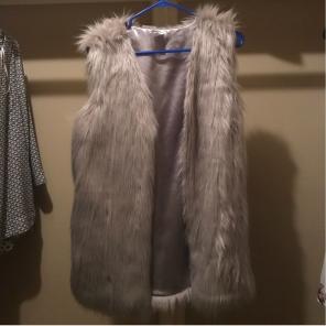 Grey Fur Vest