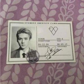 XOXO Sehun Official Photocard
