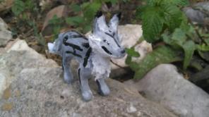 Hand made spirit animal clay figure