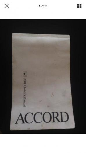 01 Honda accord manual