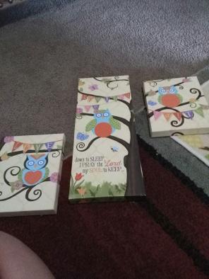 3 piece owl pictures