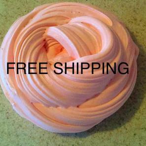 Peach Fluffy Slime free shipping