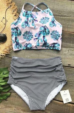 2-piece bathing suit with Cactus design.