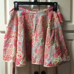 Vintage Red/Cream Apron