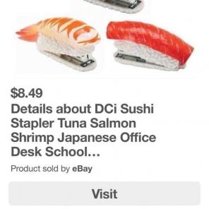 Kawaii sushi stapler