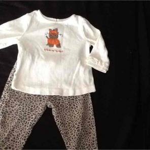 Trick or treat shirt with leopard pants