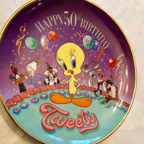 Happy 50th Birthday Tweety Plate