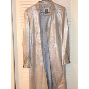 Lucid Metallic Genuine Leather Coat S
