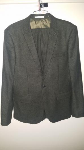 EDGE Wool Blend Herringbone Suit