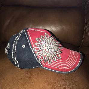 Navy & Red Blind Adjustable Hat