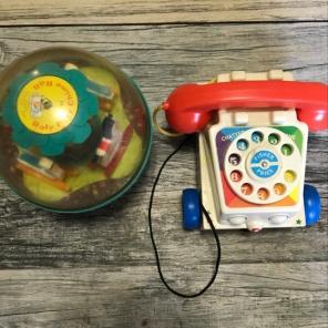 Two Vintage Fisher Price Toys-phone Ball