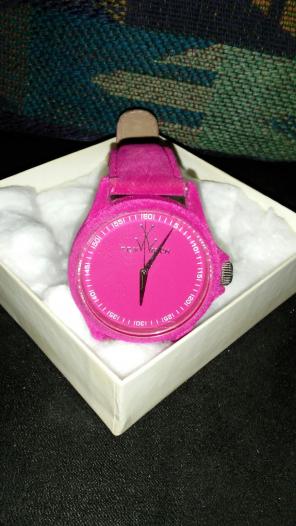 Pink Suede Toy Watch