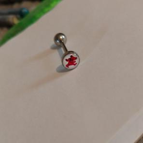 Red Grateful Dead Bear Tongue Ring