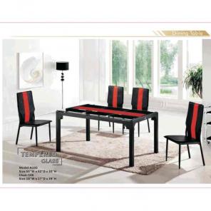 Tenpered glass dining table and chairs