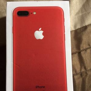 red iPhone 7 plus