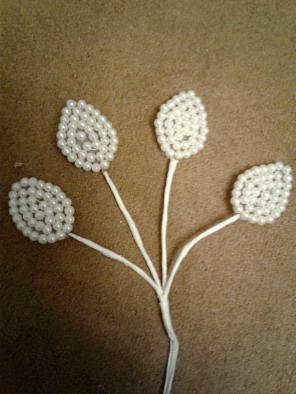 Wedding pearl leaves