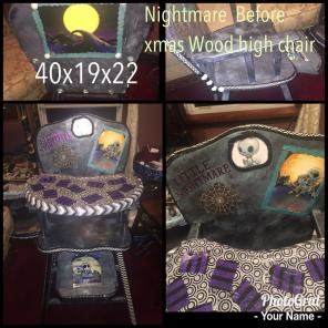 Nightmare Before Xmas wooden High Chair