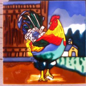 Rooster Tile 8x8" 3-D my last
