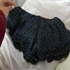 brandy melville sheer floral vodi shorts