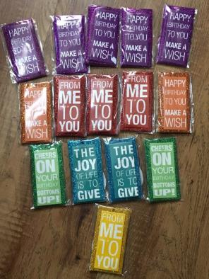 Assorted Glitter Gift Tags
