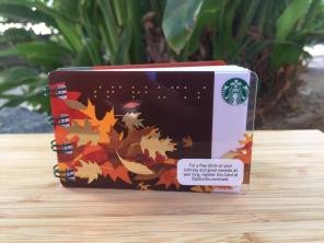 Starbucks Card Upcycled Notebook Braille