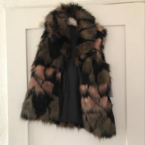 Multi Color Faux Fur Vest