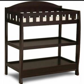 Baby changing table with mattress