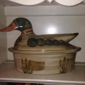 Louisville Stoneware Mallard Duck Dish