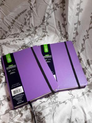 NWT 2 x Journal Leatherette Purple