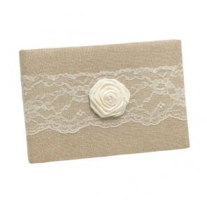 Burlap & Flower Guest Book