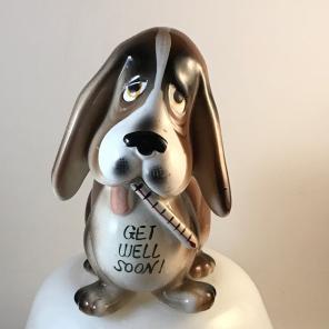 Vintage Bassett Hound Dog Planter