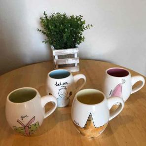 Rae Dun Christmas Believe mug set