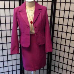 Fucsia skirt and jacket set