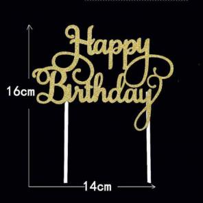 Happy birthday cake topper