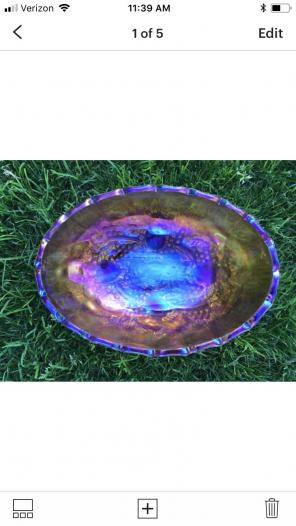 Grapevine Vintage Carnival Glass Dish